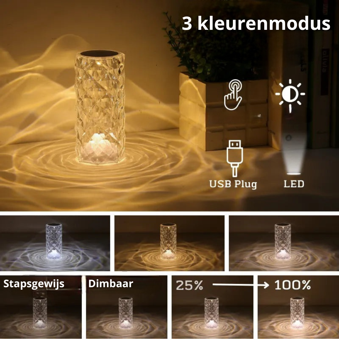 Kristallen tafellamp I Maak van je kamer een magische ruimte