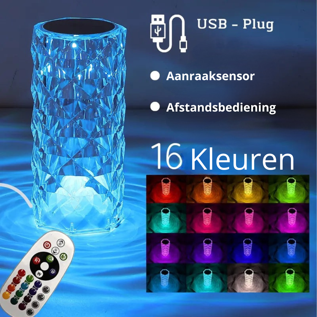 Kristallen tafellamp I Maak van je kamer een magische ruimte