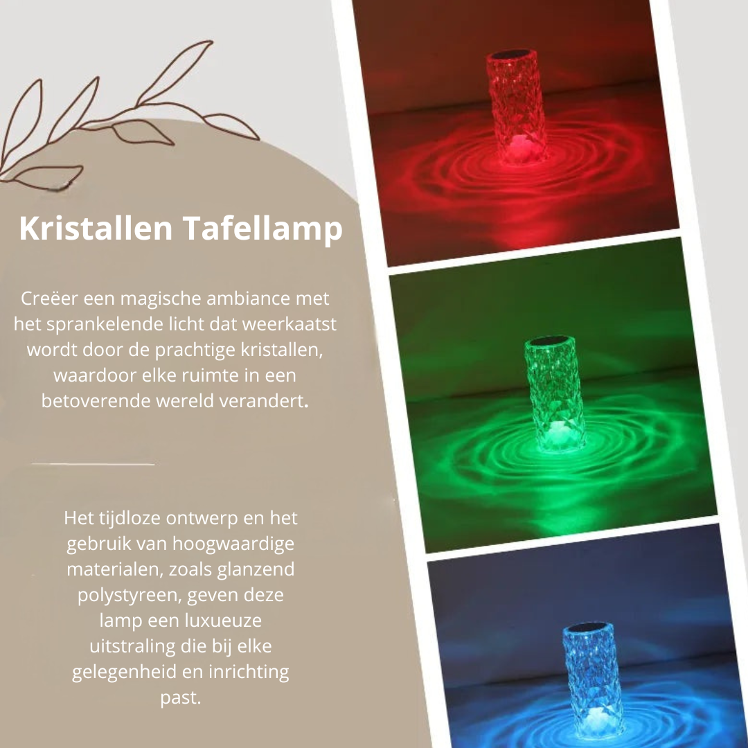 Kristallen tafellamp I Maak van je kamer een magische ruimte