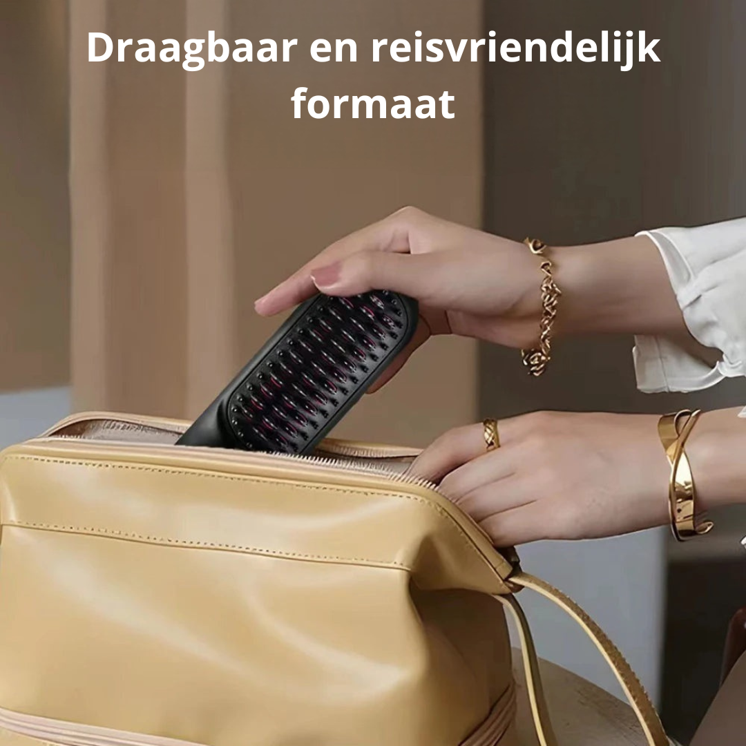 LuxBrush Pro - Draadloze Stylingborstel voor Perfect Haar, Altijd en Overal