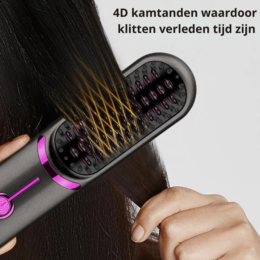 LuxBrush Pro - Draadloze Stylingborstel voor Perfect Haar, Altijd en Overal