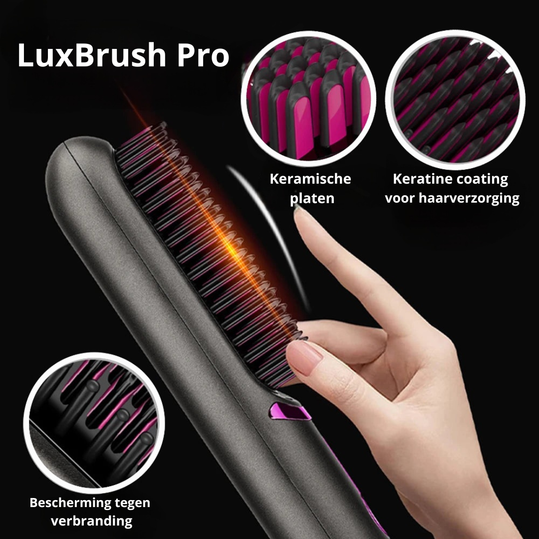 LuxBrush Pro - Draadloze Stylingborstel voor Perfect Haar, Altijd en Overal