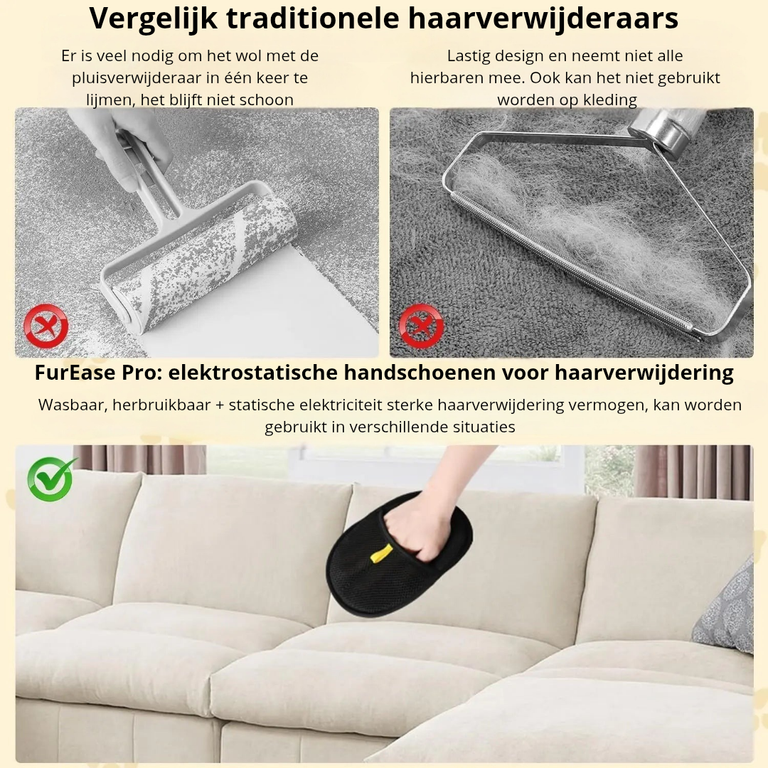 FurEase Pro – Verwijder moeiteloos dierenharen én verzorg uw huisdier in één beweging